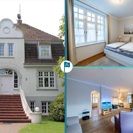 Villa Friedericia, Wohnung 3-Hochparterre Links Wyk auf Fohr Bagian luar foto