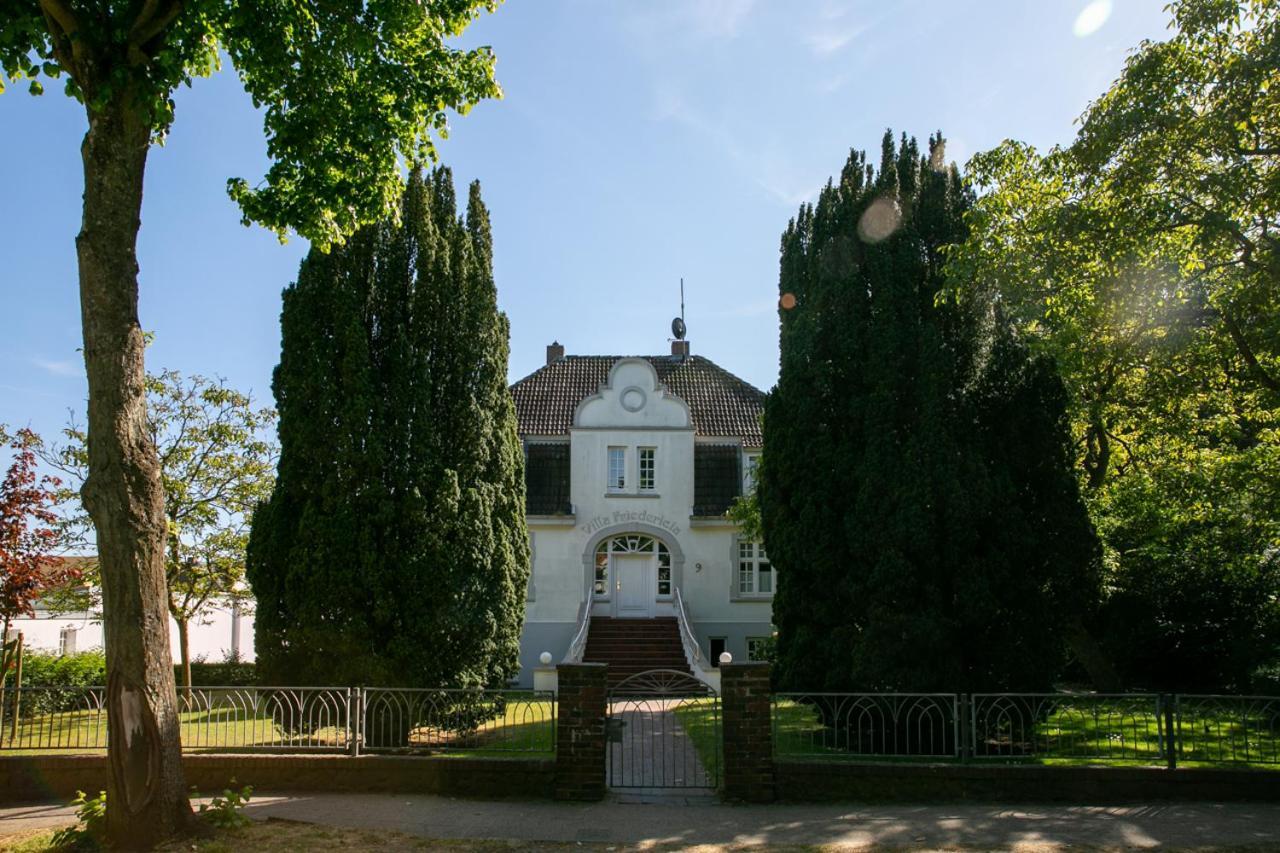 Villa Friedericia, Wohnung 3-Hochparterre Links Wyk auf Fohr Bagian luar foto